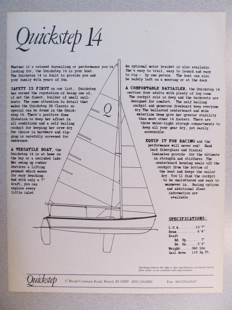 Brochures | Quickstep Owners' Group