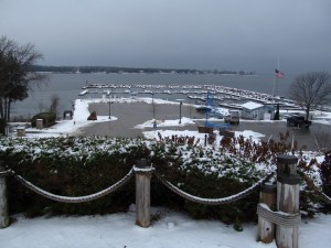 Looking west at the marina from Harbor View Park.